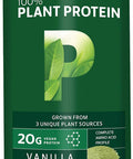 Biochem 100% Plant Protein - Vanilla - 12.4 oz - 20g Vegan Protein - Complete Amino Acid Profile - Keto-Friendly - Calcium - Iron - Non-GMO - Meal Replacement - No Added Sugar