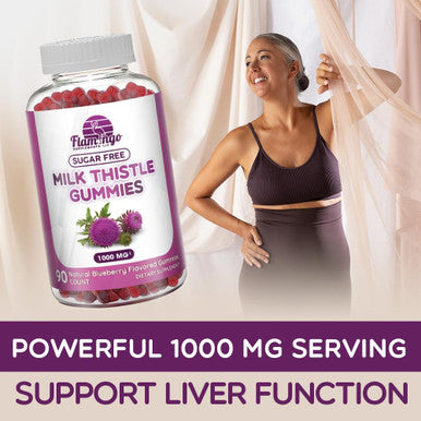 Flamingo Supplements Milk Thistle Gummies- Naturally Flavored, Sugar-Milk Thistle 1000Mg Extract Ã¢â‚¬â€œ Liver Detox, Support, ReCleanse. Delicious Alternative To Milk-Thistle Capsules, Power, Or Tea - 90 Count