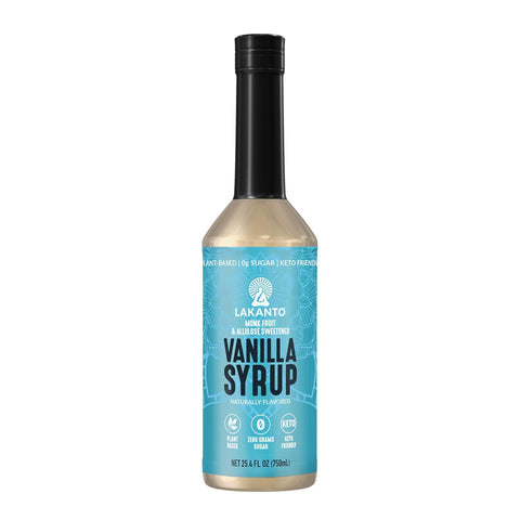 Lakanto Simple Flavoring Syrup - Monk Fruit Sweetener with Allulose, Perfect for Coffee, Tea, Cocktails, Snow Cones, Sodas, Other Drinks, Keto, Vegan (Original - 25.4 fl oz)