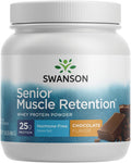 Swanson Senior Muscle Retention Protein Powder - Chocolate 1.06 lb (480 g) Pwdr