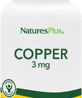 Naturesplus Copper 3 Mg - 90 Tablets - Supports Overall Wellness - Gluten - 90 Servings