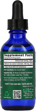 Eidon Ionic Minerals Ionic Selenium Liquid Concentrate Ionic Selenium Drops Helps Support Normal Liver Function a Healthy Immune System AllNatural Vegan Liquid Selenium Drops 2 oz Bottle