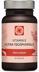 Vitamin E 1000 IU Ultra Tocopherol 450mg Vitamin E Vegan All 4 Tocopherols Alpha Tocopherol + Beta Tocopherol + Gamma Tocopherol + Delta Tocopherol Unique d Alpha (180)