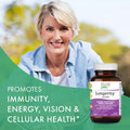 Pure Essence Longevity for Women over 40 Multivitamin - Vitamins with Superfoods, Whole Foods, Minerals, Antioxidants and Immune Support - 90 Tablets