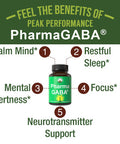 Pharma Gaba Vegan Capsules. Ultra High Purity All Natural Patented Gaba Supplement. Non-Drowsy Support For Calm Mind, Mental