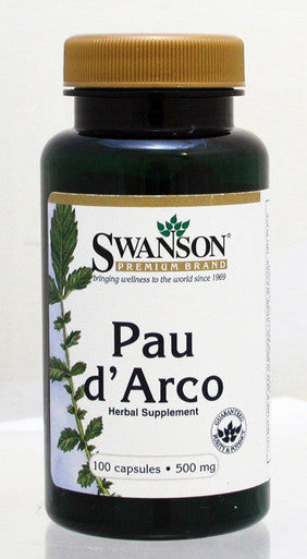 Swanson PAU d'Arco 500 Milligrams 100 Capsules