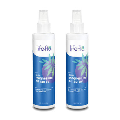 Life-Flo Pure Magnesium Oil | 100% Pure Magnesium Chloride Spray from Ancient Zechstein Seabed | For Relaxing & Rejuvenating Muscles & Joints | 8 oz | 2 pk