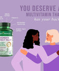 Womens Perfect Multi by Purity Products Balanced Multivitamin Supports Urinary Tract Health Immune Bone Muscle Hair Skin Nails an Elite Probiotic for Digestive Health More 120 Tablets