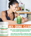 GoBiotix Super Greens Powder N Super Reds Powder NonGMO Vegan Red and Green Superfood Probiotics Enzymes Organic Whole Foods Fruit and Veggie Supplement Mango 30 Servings