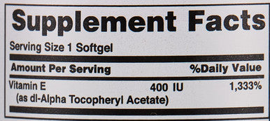 Nature's Bounty Vitamin E 400 I.U.
