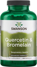 Swanson Quercetin & Bromelain- Supplement- Unique Natural Formula-(250 Capsules 260/78mg Each)