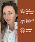 Biotin Hair, Skin & Nails Vitamins For Women & Men. Includes Vitamin C To Support Collagen. Supplements For Strong Hair, Radiant Skin & Nail Growth. Biotin & Folate Supplement For Women. 60 Capsules