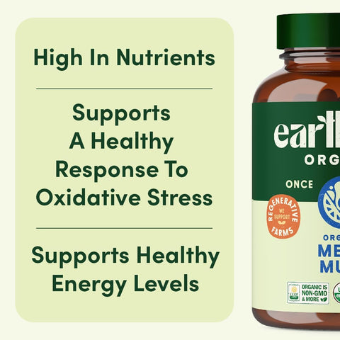 Earthfirst Organic Menâ€™S Multi Once Daily Whole-Food Multivitamin With 19 Vitamins & Minerals For Energy Heart Bone Strength Prostate & Immune Support Vegan Non-Gmo 30 Count
