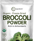 Micro Ingredients Organic Broccoli Powder 1 Pound ze Dried Contains Natural DIM (Diindolylmethane) and Rich in Fiber and Immune Vitamin C Green Superfood for Smoothie & Drinks Vegan Friendly