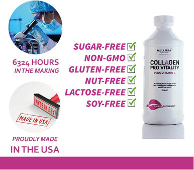 Hallusa Natural Colageno Liquido Hidrolizado Mas Vitaminas C