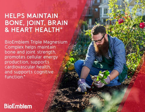 BioEmblem Adults Triple Magnesium Complex and Vitamin D3 K2 and Vitamin BComplex 270 Count