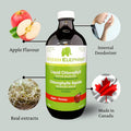 Green Elephant Liquid Chlorophyll, 500 ml, Made in Canada (Apple, Pack of 1)