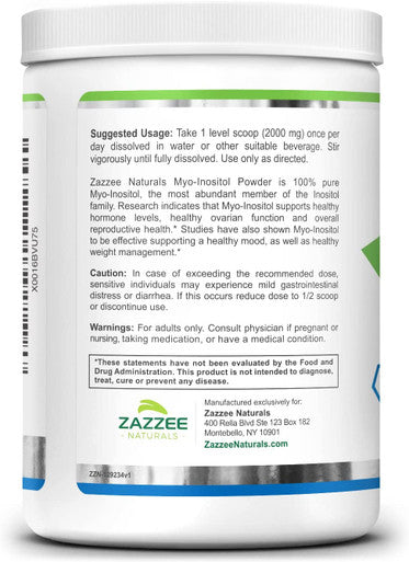 Zazzee Myo-Inositol Powder and USDA Organic Fertility Support Tea