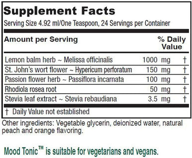 Vitanica Mood Tonic Peach Positive Mood Support - 4 Ounce