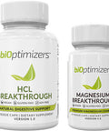 BiOptimizers - Magnesium Breakthrough (60 Capsules) and HCL Breakthrough (90 Capsules) Supplement Bundle