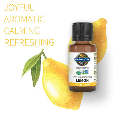 Garden of Life Essential Oil Lemon Usda Organic 0.5 Fl Oz