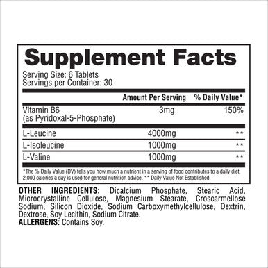 Gaspari Nutrition, BCAA 6000, Branch Chained Amino Acid Tablets, Decrease Muscle Soreness and Fatigue, Optimize Aerobic and Anaerobic Sports Performance (30 Servings)