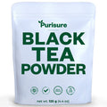 Purisure Instant Black Tea Powder 125G Pure Formula Quick Dissolve For Hot/Cold Tea Unsweetened Instant Tea Powder For Beverages Baking Energy & Health Boost No Additives Non-Gmo 125 Servings