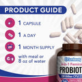 Surebounty 4-in-1 Feminine Probiotic 120 Billion CFU + 34 Strains Highest Potency for Women Prebiotics + Digestive Enzymes + Cranberry Digestive Vaginal Mood Immune & Overall Support 30 caps