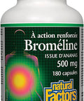 Natural Factors Bromelain 500 mg Enzyme Support for a Healthy Digestive System 180 Capsules.