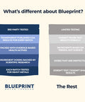 Blueprint Bryan Johnson Longevity Mix Muscle Builder & Recovery Supplement Promotes Focus and Balanced Mood Magnesium Creatine L Theanine Glutathione & Vitamin C 30 Servings Blood Orange
