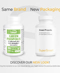 Supersmart Green Propolis 1200mg Per Serving Standardized to 5 Total Phenolic Acids 0.5 Artepillin C Immune System Booster Supplement Non GMO Gluten Free 90 Vegetarian Capsules