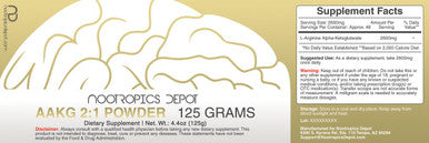 AAKG 2:1 Powder | L-Arginine A-Ketoglutarate | 125 Grams