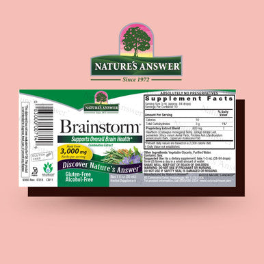 Nature'S Answer Brainstorm 1 Fluid Ounce | Cognitive Support | Alcohol- | Gluten- | Kosher | Single Count