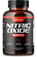 Snap Supplements Nitric Oxide Booster Pre Workout Muscle Builder 1500mg L Arginine L Citrulline Formula Nitric Oxide Supplement for Men Improve Blood Flow Circulation 60 Count