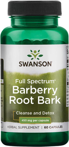 Swanson Full Spectrum Barberry Root Bark 450mg 60 Capsules