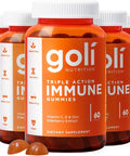 Goli Immune Vitamin Gummy - 60 Count - Elderberry Vitamin C D & Zinc Vegan Non-Gmo Gluten- & Gelatin- Pack Of 1