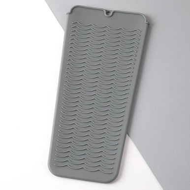 THE STYLE SUTRAÃƒâ€šÃ‚Â® Silicone Heat Resistant Mat Pouch for Curling Iron Hair Straightener Barber Gray| Hair Care & Styling | Straightening & Curling Irons