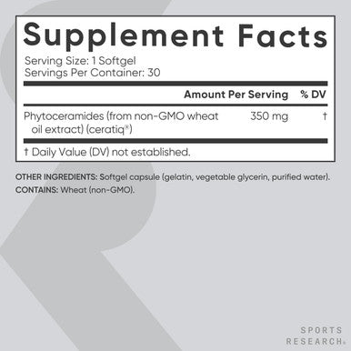 Phytoceramides 350Mg Per Softgel - Plant Derived Ceramides For Healthy Skin And Hydration - Non Gmo With No Fillers Or Synthetic Vitamins - 30 Liquid Softgels