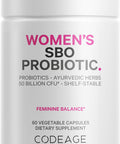 Codeage Women s Probiotics Supplement - 50 Billion CFUs - SBO Probiotics & Prebiotics - Cranberries - Feminine Health - Fermented Botanical Blend Whole Food Supplement - Vegan Non-GMO - 60 Capsules