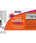 Now Foods Liquid Vitamin D-3, 1,000 IU per drop 1 fl oz, 30 ml