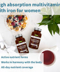 Multivitamin & Minerals for Women + Live Cultures+ Lab4 Probiotics Vegan Bundle, Advanced Multi with Iron + 25 Billion CFU Probiotic with Non-Bloating Prebiotic, by Igennus