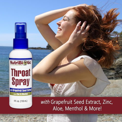 Nutribiotic â€“ Throat Spray With Gse 4 Fl. Oz Gentle And Soothing Sore Throat Support With Grapefruit Seed Extract Zinc & Menthol Alcohol & Non-Medicated