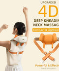 Mini Shiatsu Neck Massager With Heat, Cordless Electric Neck Shoulder Back Massager Kneading Massage Pillow For Pain Relief Deep Tissue, Gifts For Men Women Mom Dad