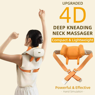 Mini Shiatsu Neck Massager With Heat, Cordless Electric Neck Shoulder Back Massager Kneading Massage Pillow For Pain Relief Deep Tissue, Gifts For Men Women Mom Dad