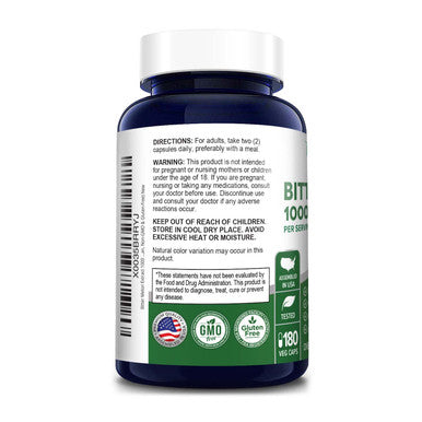 NusaPure Bitter Melon Extract 1000 mg 180 Veg Caps (100% Vegetarian, Non-GMO & Gluten-Free)