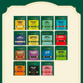 Vahdam Tea Variety Pack - 15 Pyramid Individually Wrapped Tea Bags For True Freshness & Flavour | Assorted Tea Sampler | Long Leaf Pyramid Tea Bags Variety Pack | s for Women & Men Tea Set