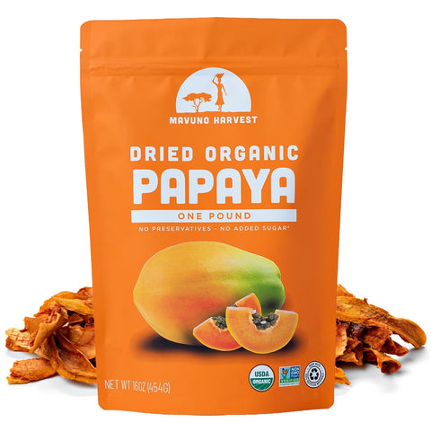 Mavuno Harvest Organic Dried Fruit Variety Pack | Dried Mango, Papaya, Pineapple, Banana, Jackfruit, & Tropical Mix | Healthy, Vegan, No Sugar Added, Non GMO Snacks for Kids & Adults | 2 Ounce, 6 Pack