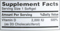 Nature's Bounty D 2000 Iu Softgels 150 Count
