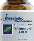 Metabolic Maintenance Vitamin D3 2000 IU 120 Capsules
