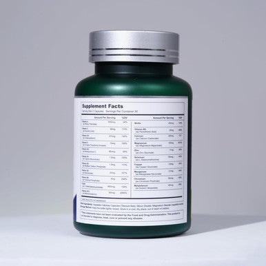 21 Vitamins &Minerals, All-In-One Support, Magnesium For Women And Men Made In Usa, Vitamin A, Vitamin C, Vitamin K2, Vitamin D3, Vitamin E, Vitamin B12, B6, Folate, Biotin, 60 Capsules